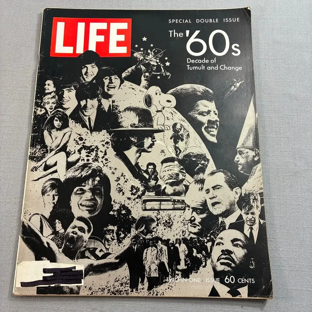 Vintage 1969 LIFE Magazine The 60s Beatles JFK MLK Special Double See Descr